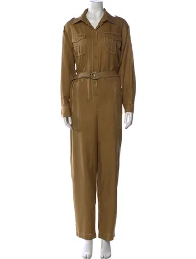 Pre-owned Zimmermann Silk Jumpsuit In Neutral