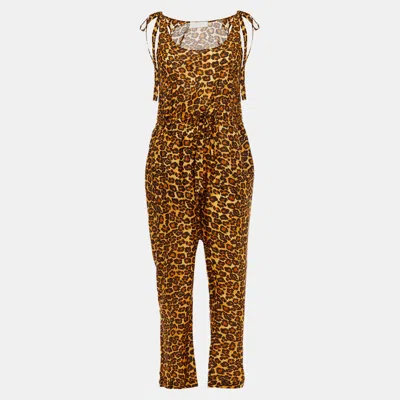 Pre-owned Zimmermann Silk Jumpsuits Au 2 In Brown