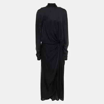 Pre-owned Zimmermann Silk Knee Length Dress 1 In Black