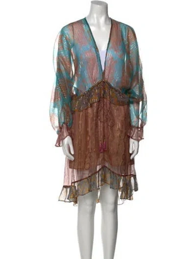 Pre-owned Zimmermann Silk Knee-length Dress