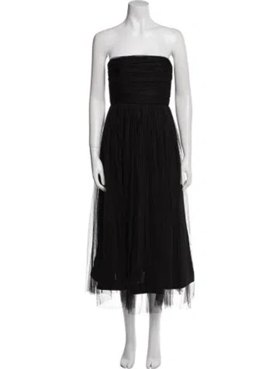 Pre-owned Zimmermann Silk Knee-length Dress In Black