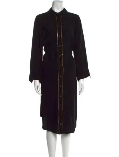 Pre-owned Zimmermann Silk Knee-length Dress In Black