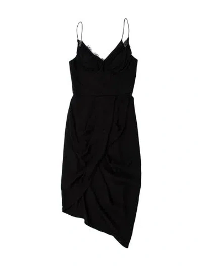Pre-owned Zimmermann Silk Knee-length Dress In Black