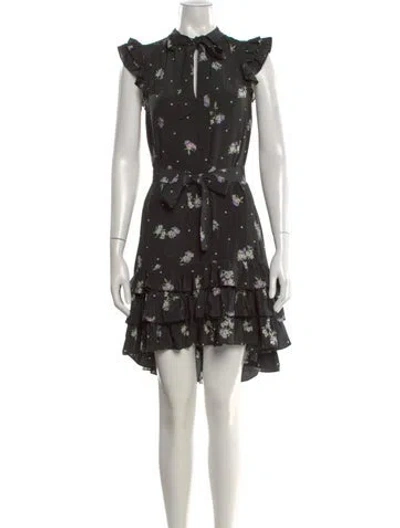 Pre-owned Zimmermann Silk Knee-length Dress In Black