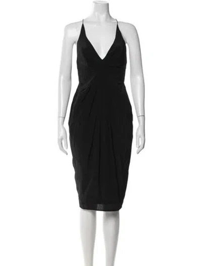 Pre-owned Zimmermann Silk Knee-length Dress In Black