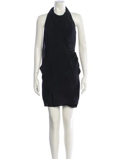 Pre-owned Zimmermann Silk Knee-length Dress In Blue