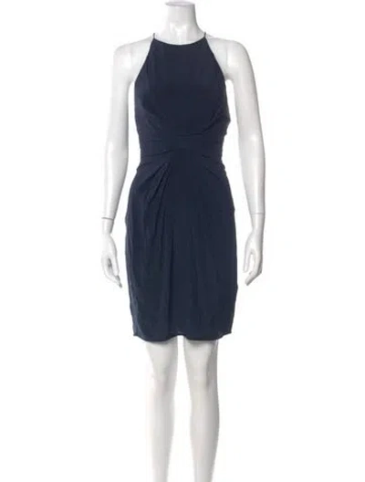 Pre-owned Zimmermann Silk Knee-length Dress In Blue