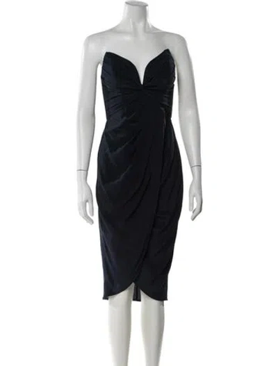 Pre-owned Zimmermann Silk Knee-length Dress In Blue