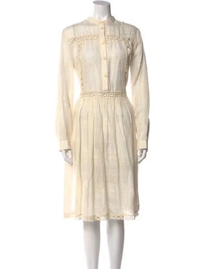 Pre-owned Zimmermann Silk Knee-length Dress In Neutral