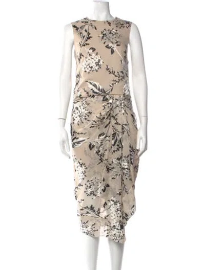 Pre-owned Zimmermann Silk Knee-length Dress In Neutral