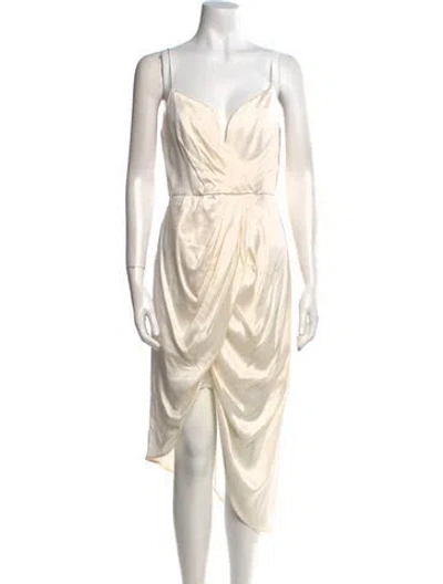 Pre-owned Zimmermann Silk Knee-length Dress In Neutral