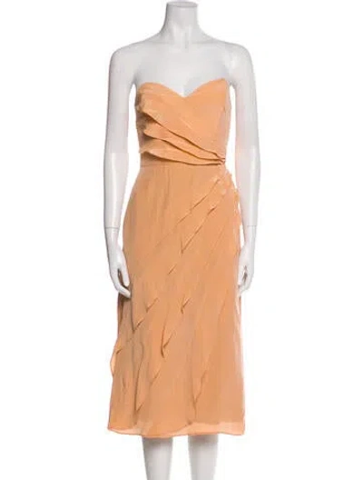 Pre-owned Zimmermann Silk Knee-length Dress In Pink