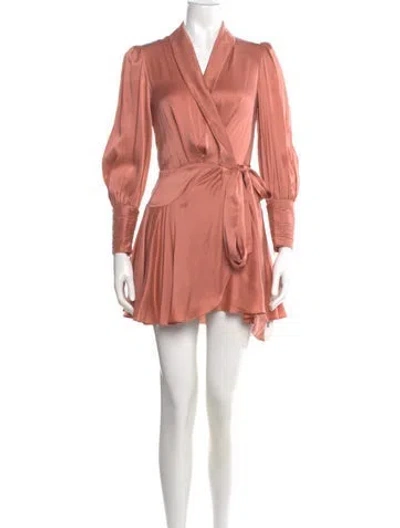 Pre-owned Zimmermann Silk Knee-length Dress In Pink