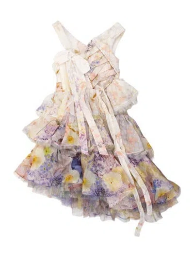 Pre-owned Zimmermann Silk Knee-length Dress W/ Tags In Neutral