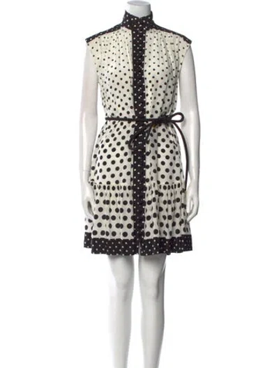 Pre-owned Zimmermann Silk Knee-length Dress In White