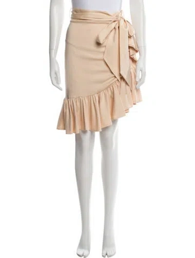Pre-owned Zimmermann Silk Knee-length Skirt In Neutral