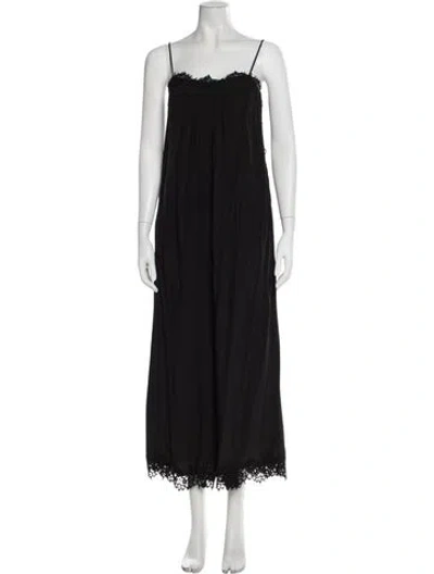 Pre-owned Zimmermann Silk Lace Pattern Jumpsuit In Black