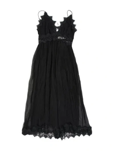 Pre-owned Zimmermann Silk Lace Pattern Jumpsuit In Black
