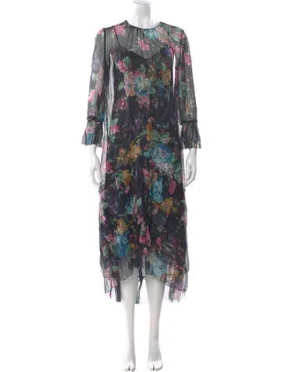 Pre-owned Zimmermann Silk Long Dress In Black