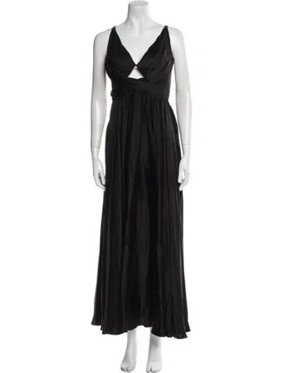 Pre-owned Zimmermann Silk Long Dress In Black