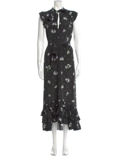 Pre-owned Zimmermann Silk Long Dress In Black