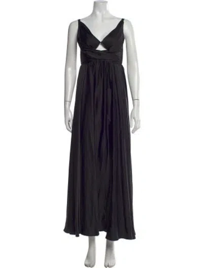 Pre-owned Zimmermann Silk Long Dress In Black