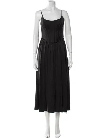 Pre-owned Zimmermann Silk Long Dress In Black