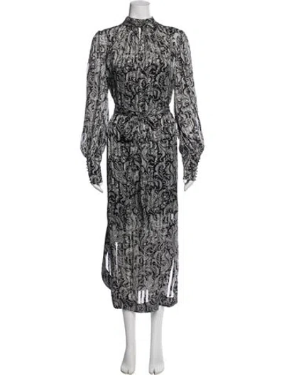 Pre-owned Zimmermann Silk Long Dress In Black