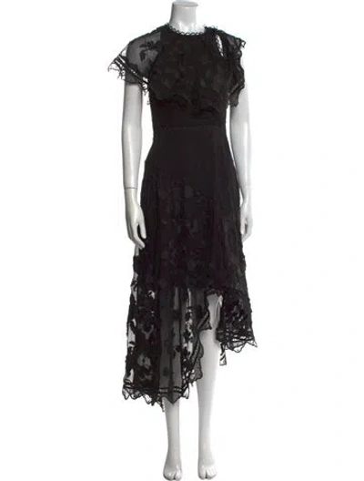 Pre-owned Zimmermann Silk Long Dress In Black