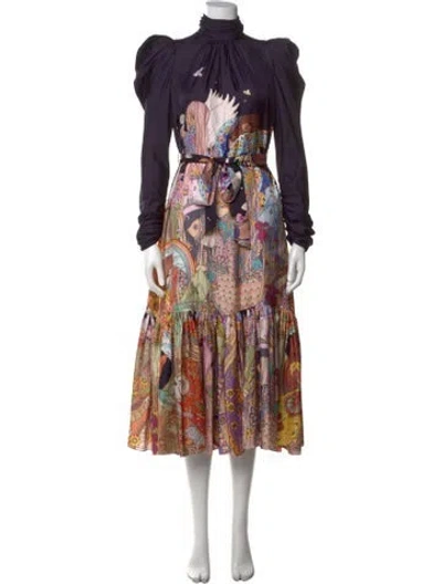 Pre-owned Zimmermann Silk Long Dress In Black