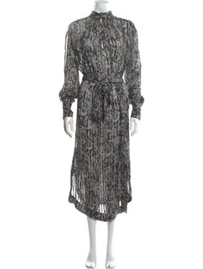Pre-owned Zimmermann Silk Long Dress In Black