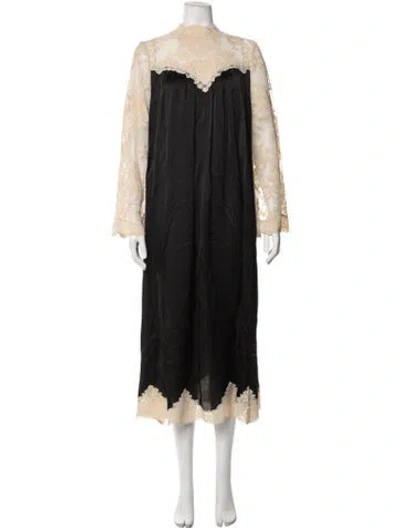 Pre-owned Zimmermann Silk Long Dress In Black