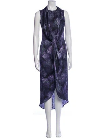 Pre-owned Zimmermann Silk Long Dress In Blue
