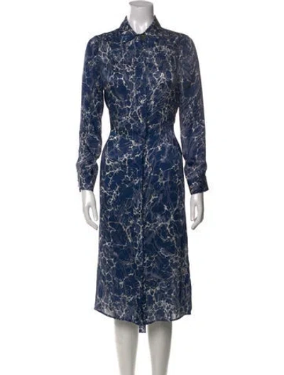 Pre-owned Zimmermann Silk Long Dress In Blue