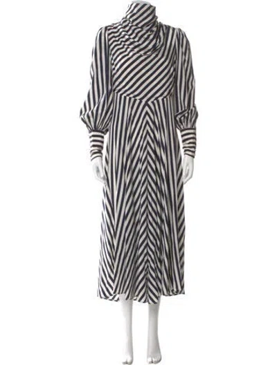 Pre-owned Zimmermann Silk Long Dress In Blue