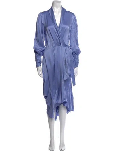Pre-owned Zimmermann Silk Long Dress In Blue