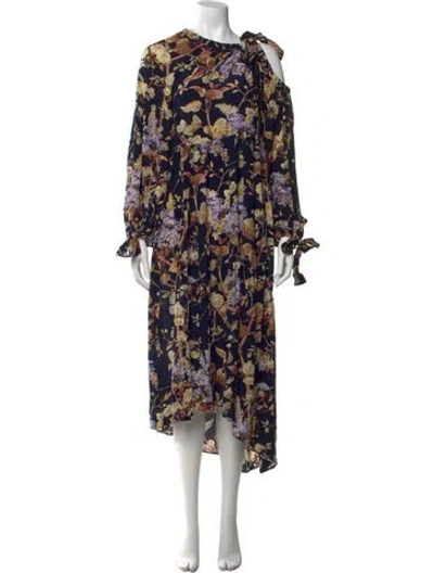 Pre-owned Zimmermann Silk Long Dress In Blue