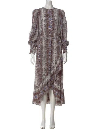 Pre-owned Zimmermann Silk Long Dress In Blue