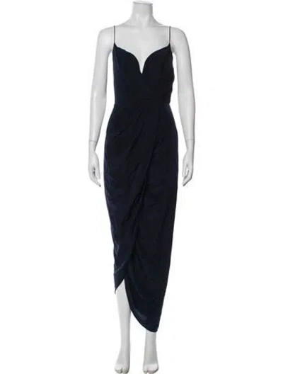Pre-owned Zimmermann Silk Long Dress In Blue