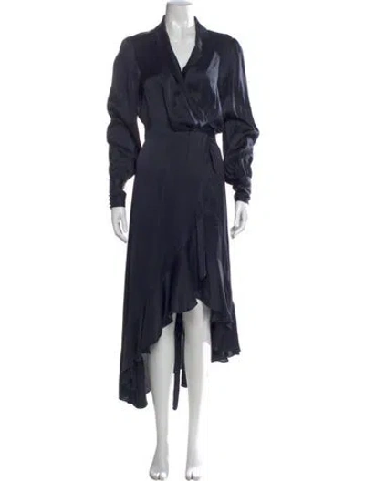 Pre-owned Zimmermann Silk Long Dress In Blue