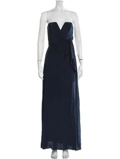 Pre-owned Zimmermann Silk Long Dress In Blue