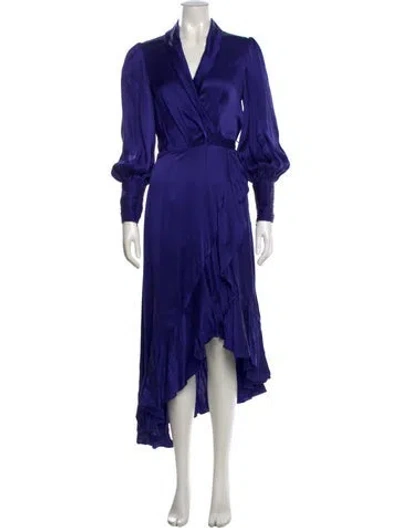 Pre-owned Zimmermann Silk Long Dress In Blue