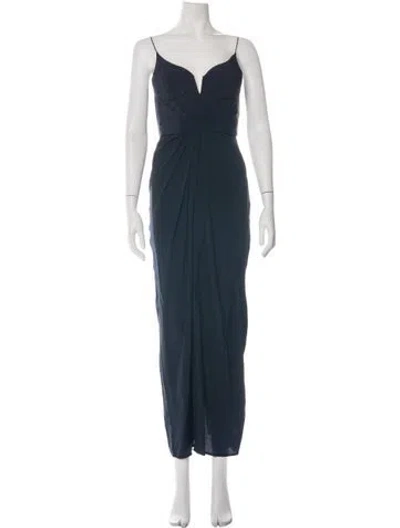 Pre-owned Zimmermann Silk Long Dress In Blue