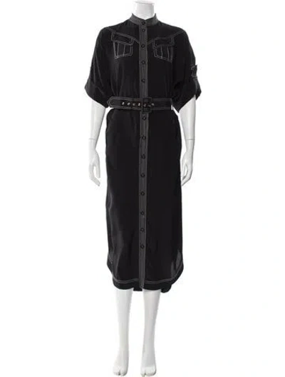 Pre-owned Zimmermann Silk Long Dress In Gray