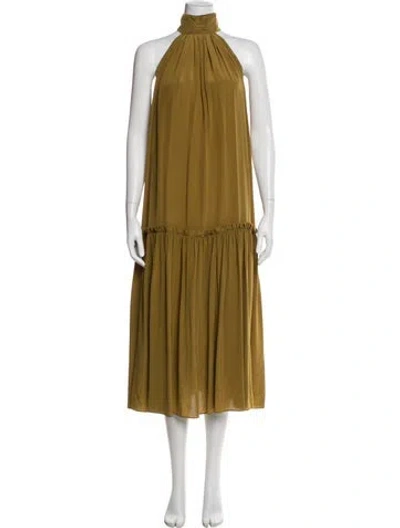 Pre-owned Zimmermann Silk Long Dress In Green