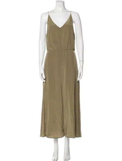 Pre-owned Zimmermann Silk Long Dress In Green
