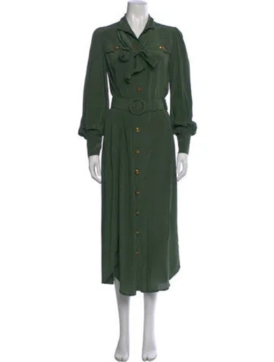 Pre-owned Zimmermann Silk Long Dress In Green