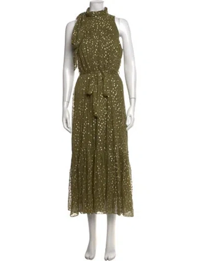 Pre-owned Zimmermann Silk Long Dress In Green