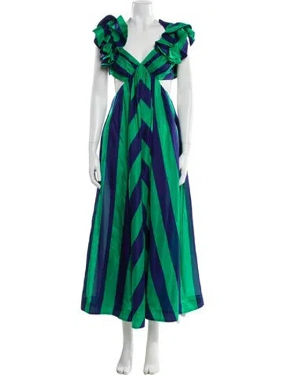 Pre-owned Zimmermann Silk Long Dress In Multi