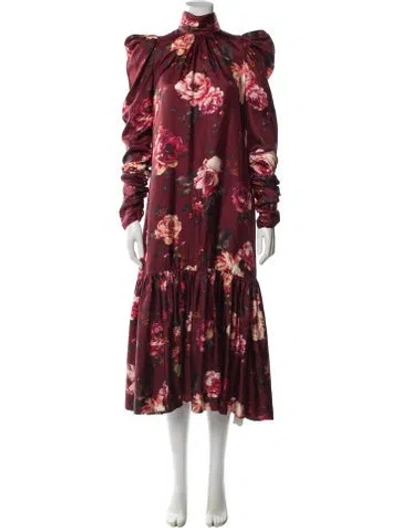 Pre-owned Zimmermann Silk Long Dress In Multi